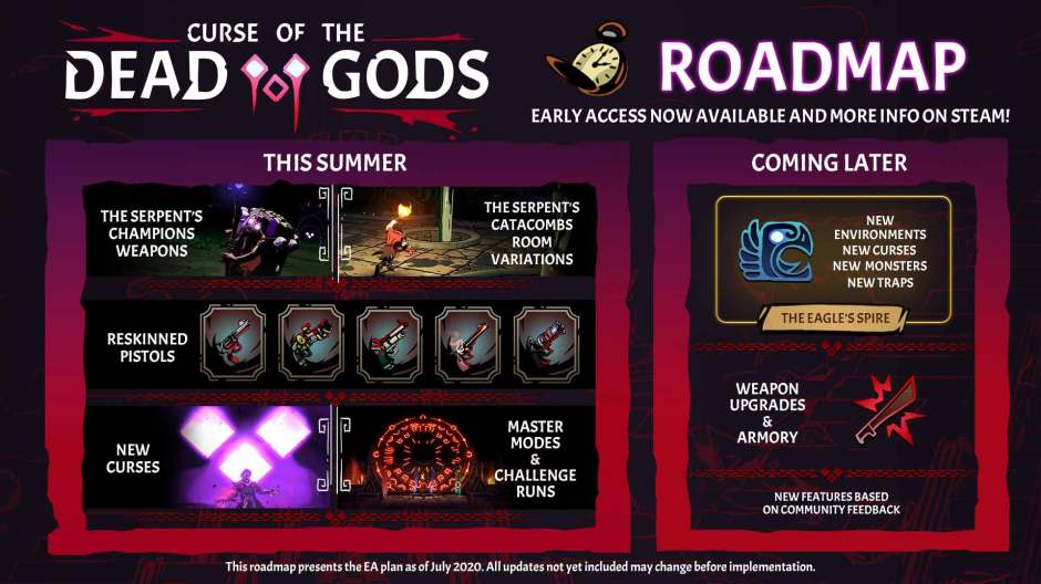 Road map di accesso anticipato a Steam di Curse Of The Dead Gods