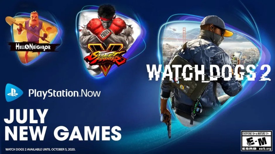 PlayStation Now Watch Dogs 2 Street Fighter V Hello Neighbor