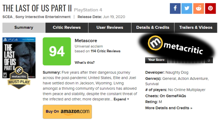 Metacritic 07 m. 18 2020 d