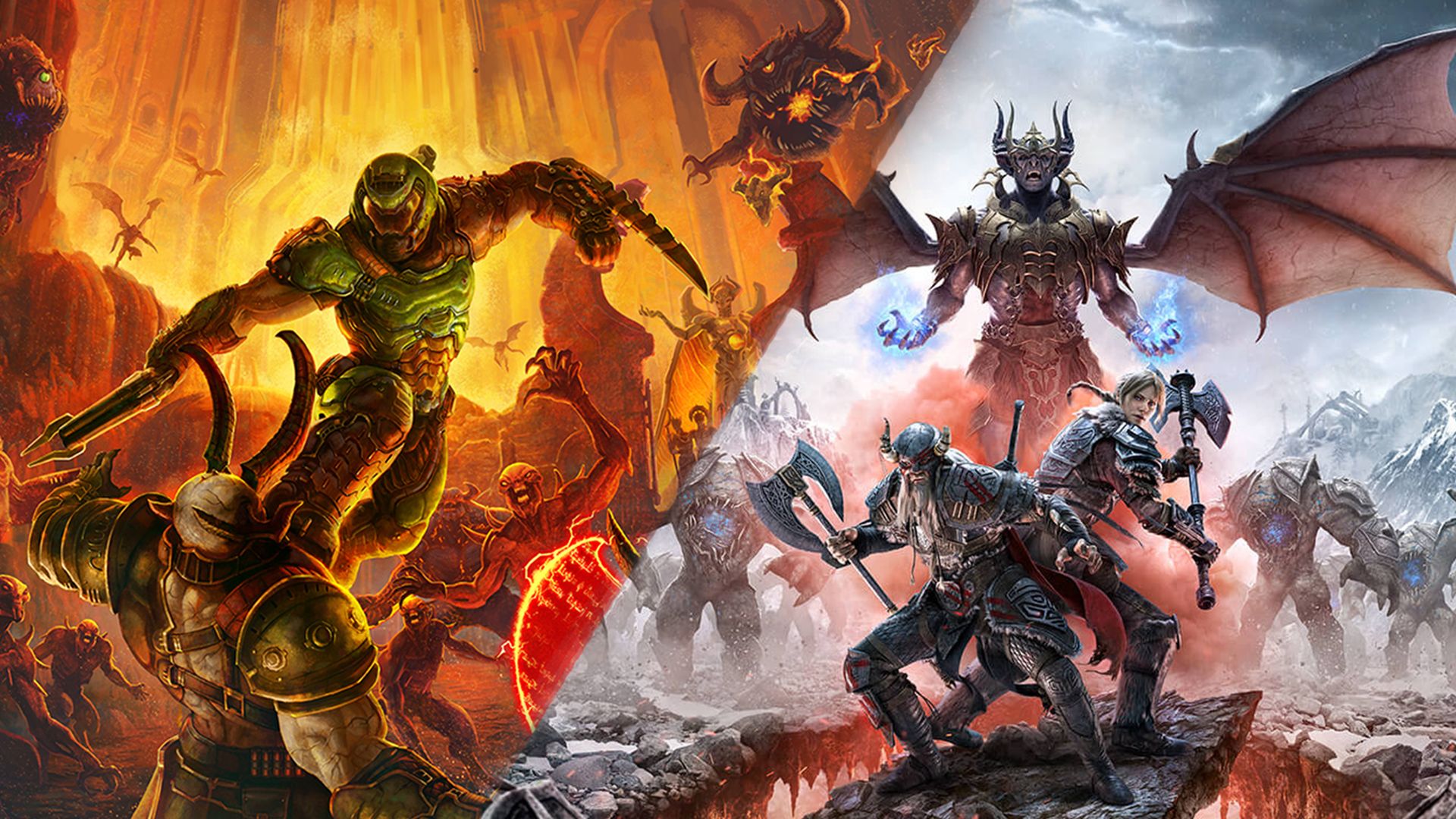 Doom Eternal i Elder Scrolls Online PS5 Xbox Series x