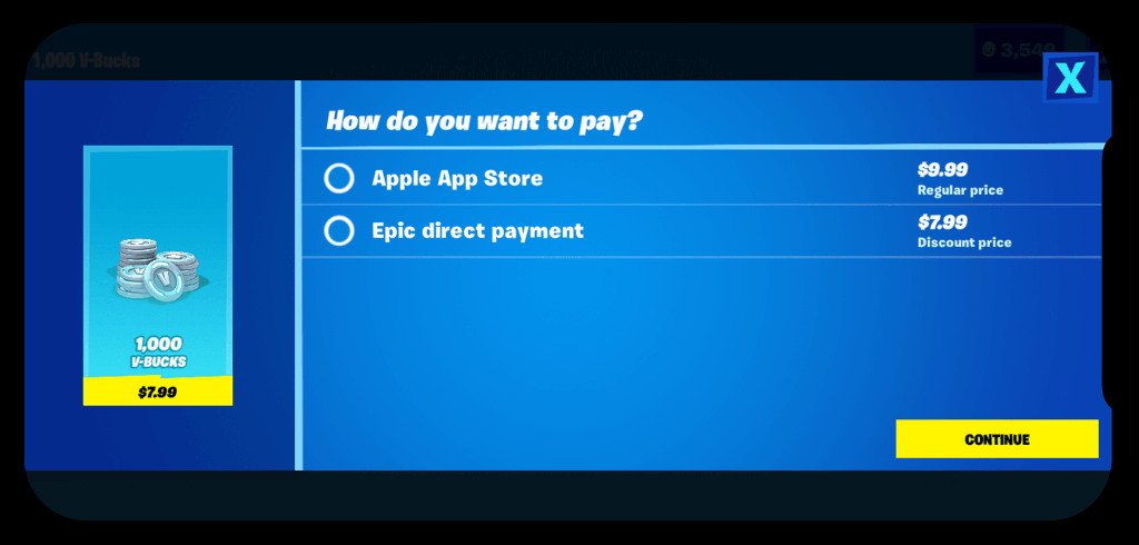 Epic se nuwe betalingstelsel vir Fortnite op selfoon