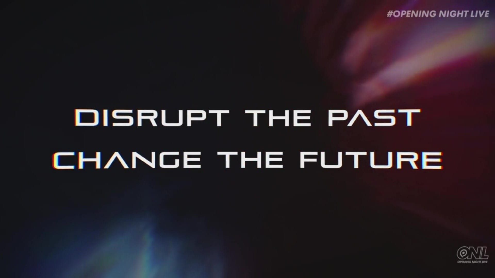 A simple caption reading disrupt the past, change the future.