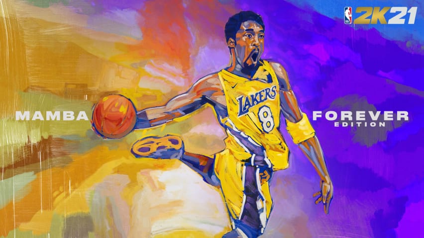 Karya seni utama pikeun édisi NBA 2k21 Mamba Forever