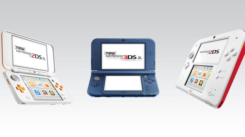 Kelkaj membroj de la Nintendo 3DS hardvarfamilio