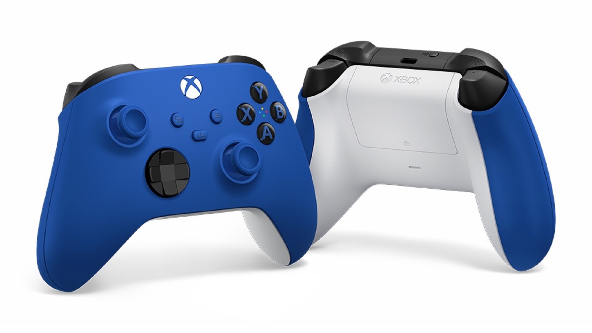 Obrázek modrého ovladače Xbox Series X