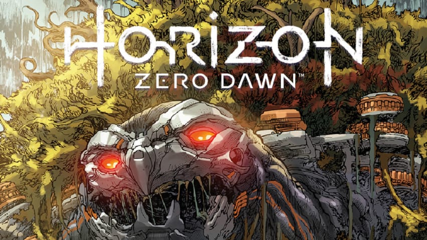 Robots Shellsnapper Horizon Forbidden West, ko atklāj komiksu grāmatas vāks