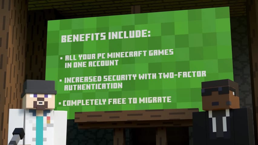 Обложка для переноса учетной записи Microsoft в Minecraft