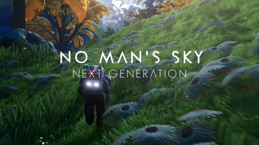 Играч што истражува планета во новото ажурирање на No Man's Sky