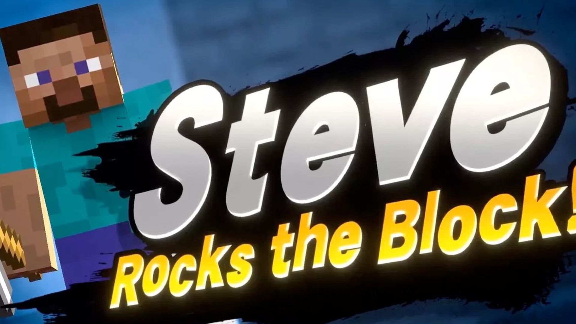 „Super Smash Bros. Ultimate Minecraft Steve“.