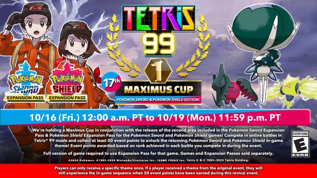 Tetris 99 Cwpan Maximus 17 Pokemon 640x360