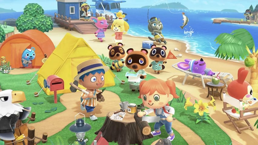 Մի խումբ գյուղացիներ և բնակիչներ Animal Crossing. New Horizons-ում