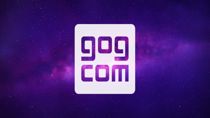 Logo GOG, jednego ze sklepów oferujących promocje na gry wideo na Czarny Piątek i Cyberponiedziałek.