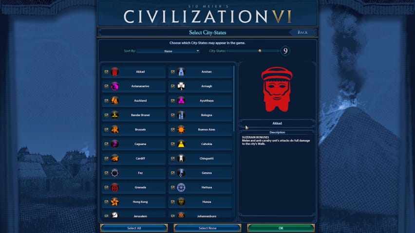 Civilization 6 ڊسمبر 2020 Update City States update cover
