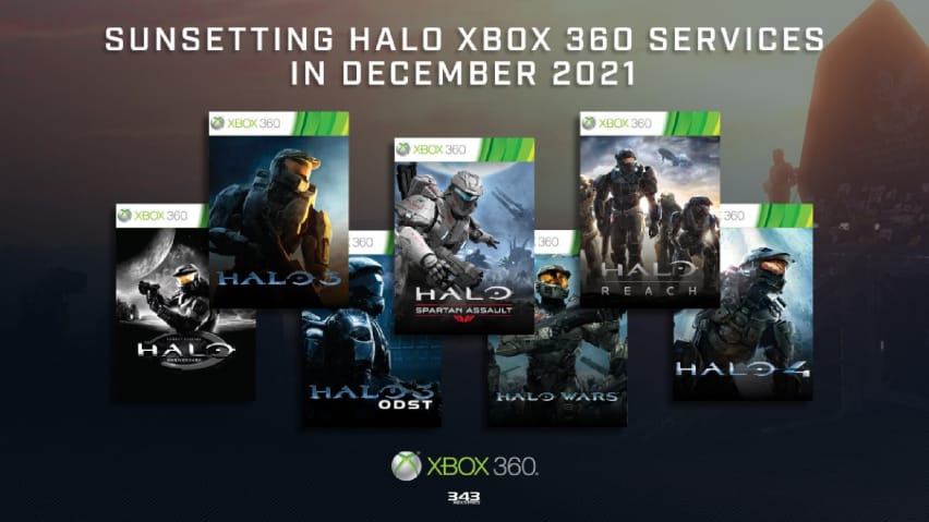Halo Xbox 360 առցանց ծառայություններ Sunsetting