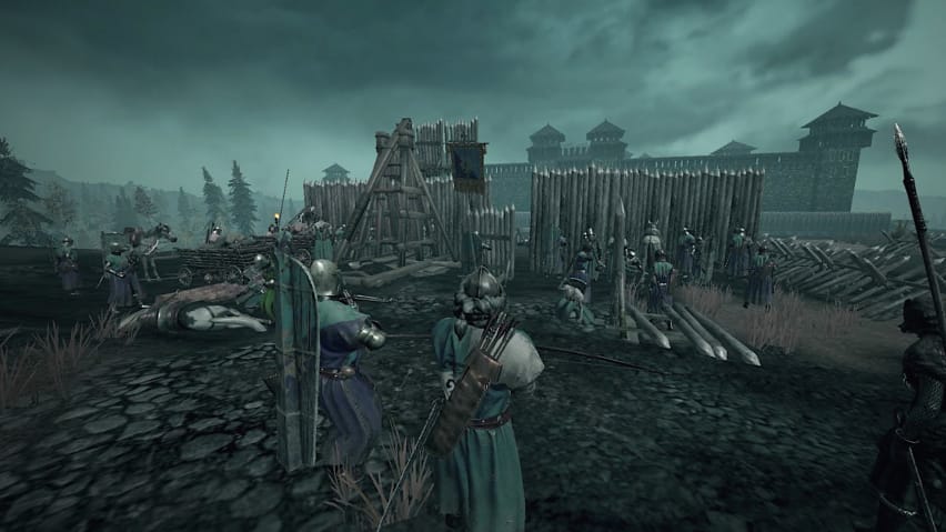 Soldiers on the battlements in Life Is Feudal: MMO
