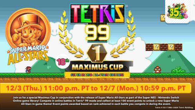 Tetris 99 Super Mario All Stars Maximus Cup 18 2020. 640x360