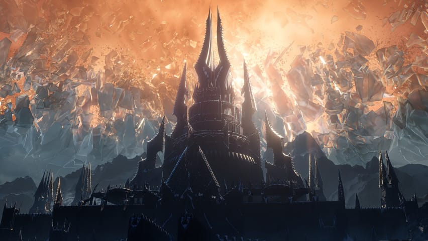 En imponerende citadell i World of Warcraft: Shadowlands