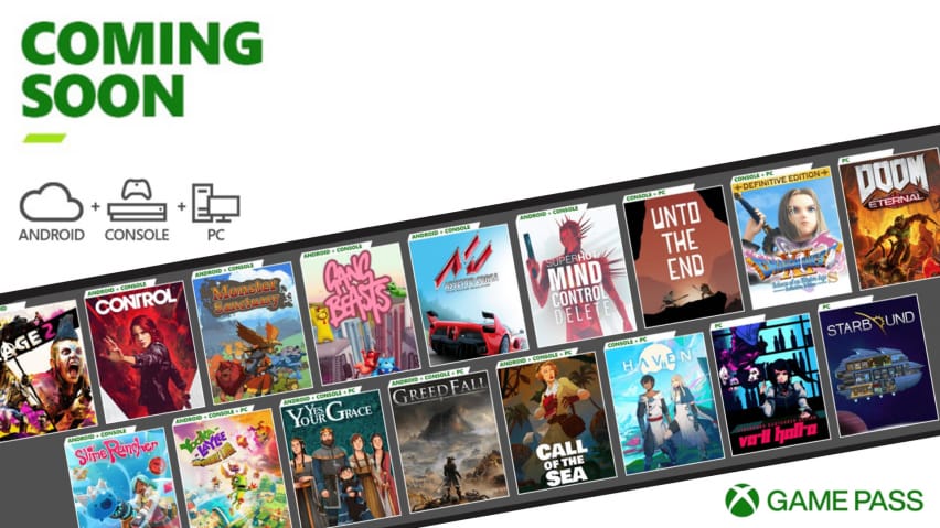 Xbox Game Pass 2020 жылғы желтоқсандағы ойындар мұқабасы
