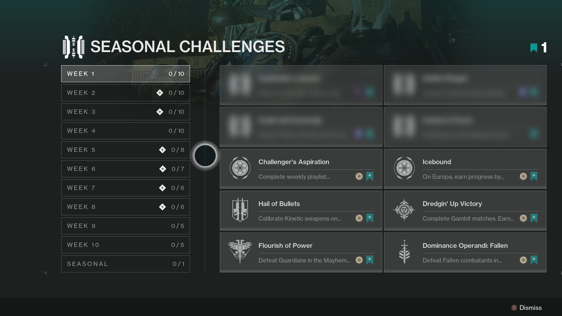 Destiny 2 Seasonal Challenges