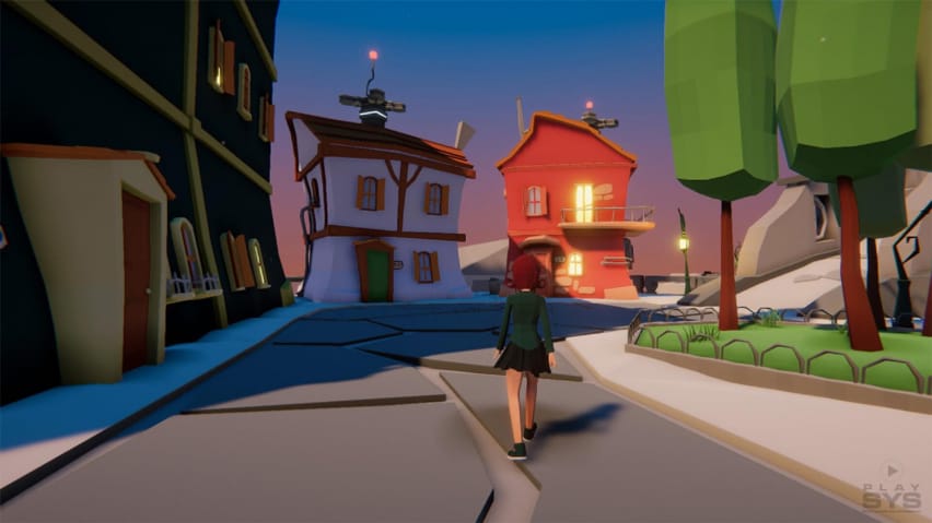 Un personaxe que percorre unha rúa no novo xogo de aventuras en 3D Dreamers