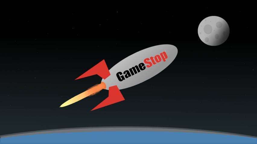 GameStop negocia accions de GME a la coberta de la lluna