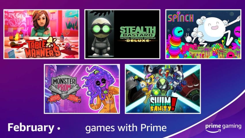 Prime Gaming-uppställningen i februari