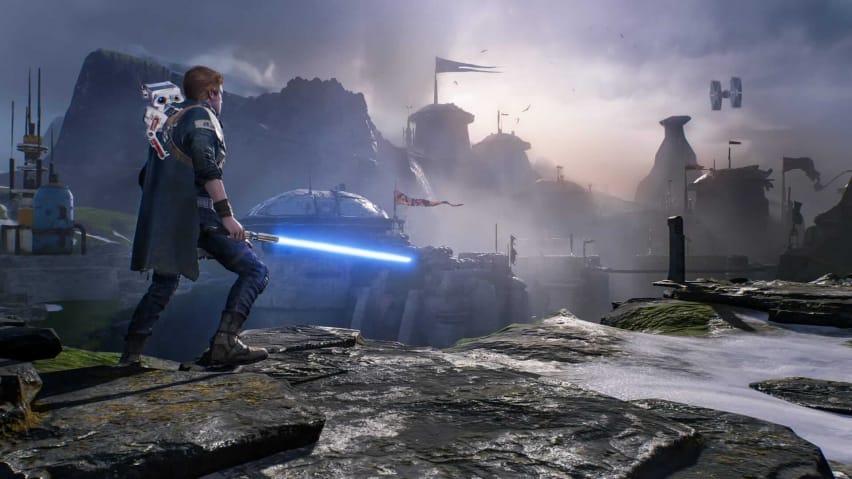 Kadrs no Star Wars Jedi: Fallen Order, EA izstrādātas spēles, kas tagad būs līdzās jaunajai Ubisoft Star Wars spēlei.