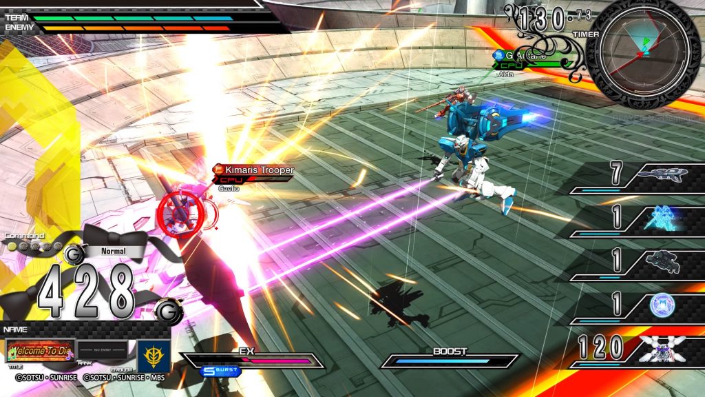 Mobilais uzvalks Gundam: Extreme vs. Maxi Boost IESLĒGTS