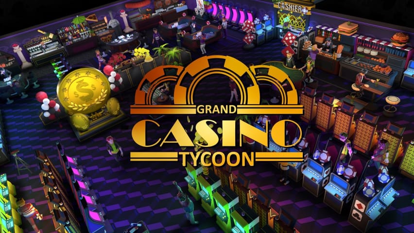 Pozadí a logo Grand Casino Tycoon