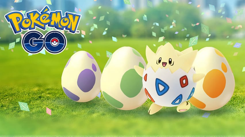 Тогепи с тремя другими яйцами в Pokemon Go