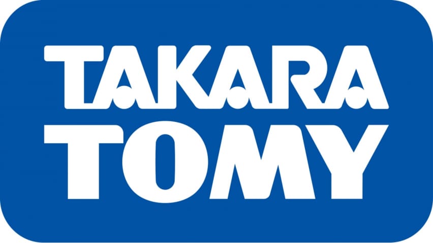 O logotipo da TOMY, uma empresa japonesa especializada em entretenimento infantil.