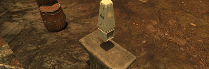Ngritja e Errësirës së Obeliskut Agon në një altar