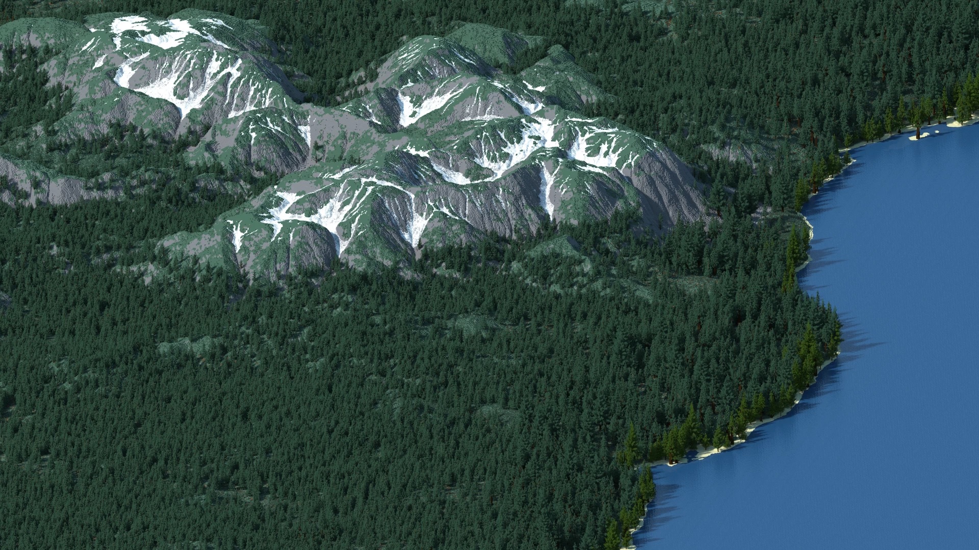 Massiivne kohandatud Minecrafti kaart pakub realistlikku maastikku