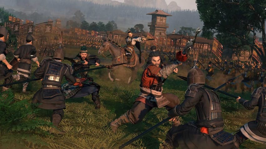 Total War: Three Kingdoms киноны тулааны дэлгэцийн агшин.