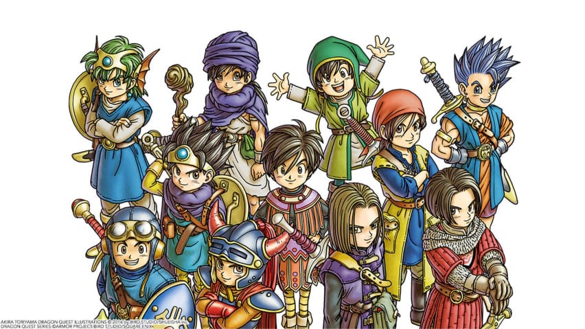 The Heroes of Dragon Quest from Akira Toriyama's Dragon Quest Illustrations