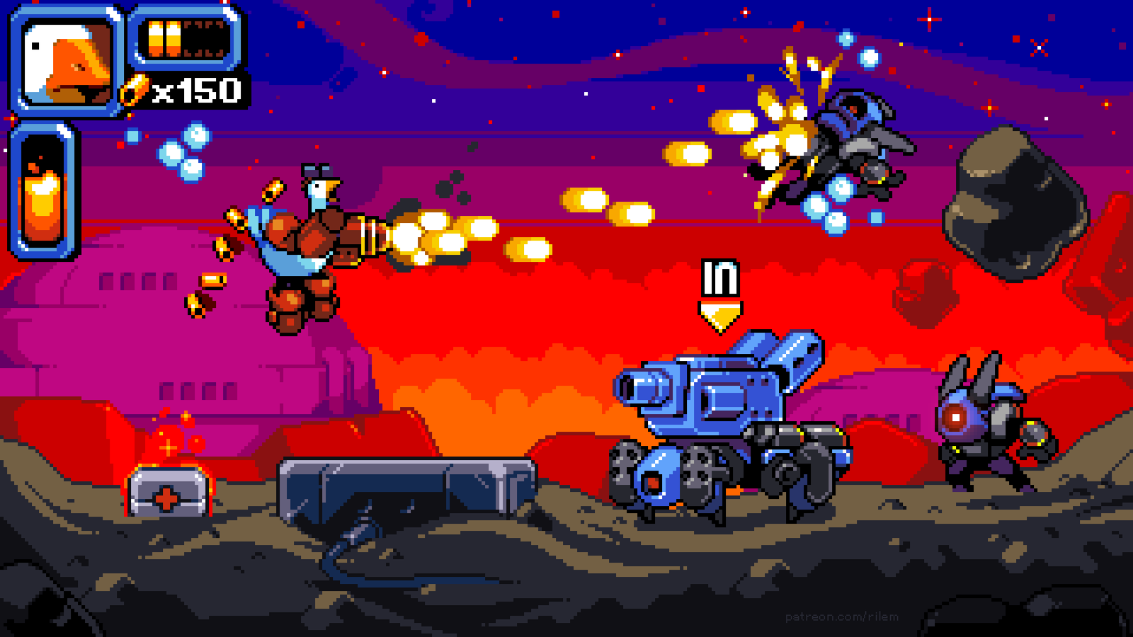 Another image from Mighty Goose showcasing a battle