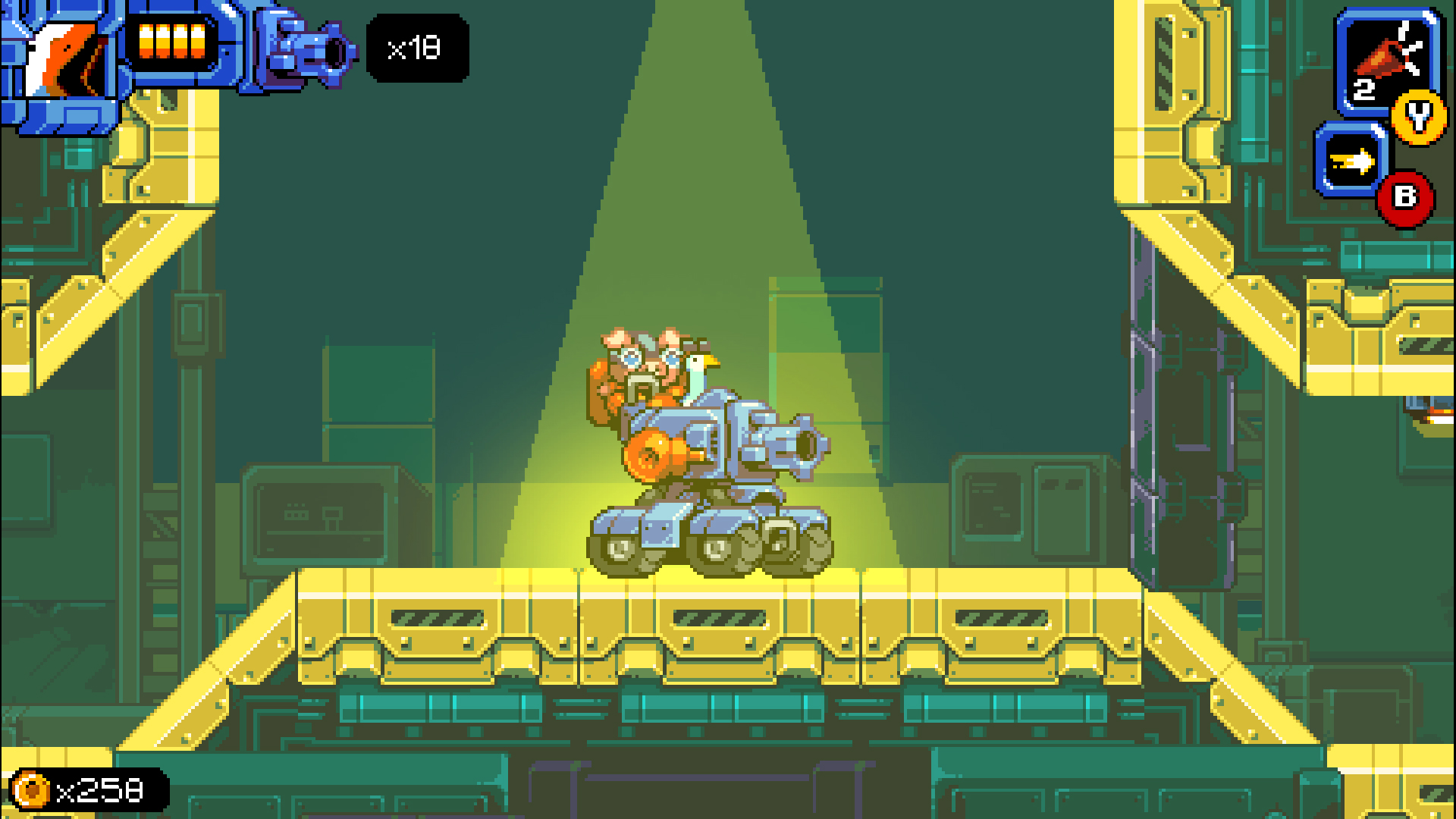 Image from Mighty Goose Showcasing a Mecha