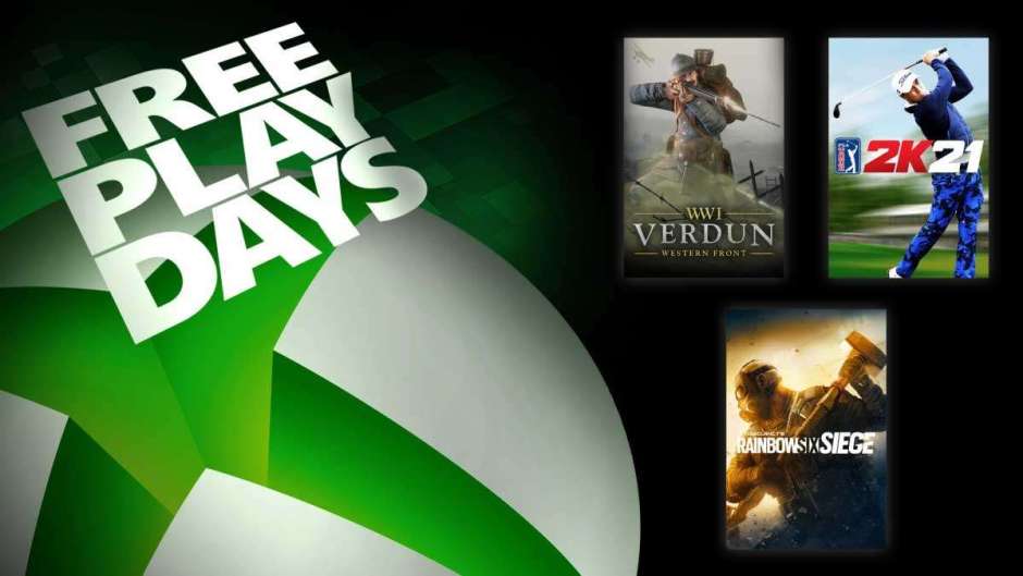 Dnevi brezplačnega igranja Xbox: Rainbow Six Siege, Verdun, PGA Tour 2K21