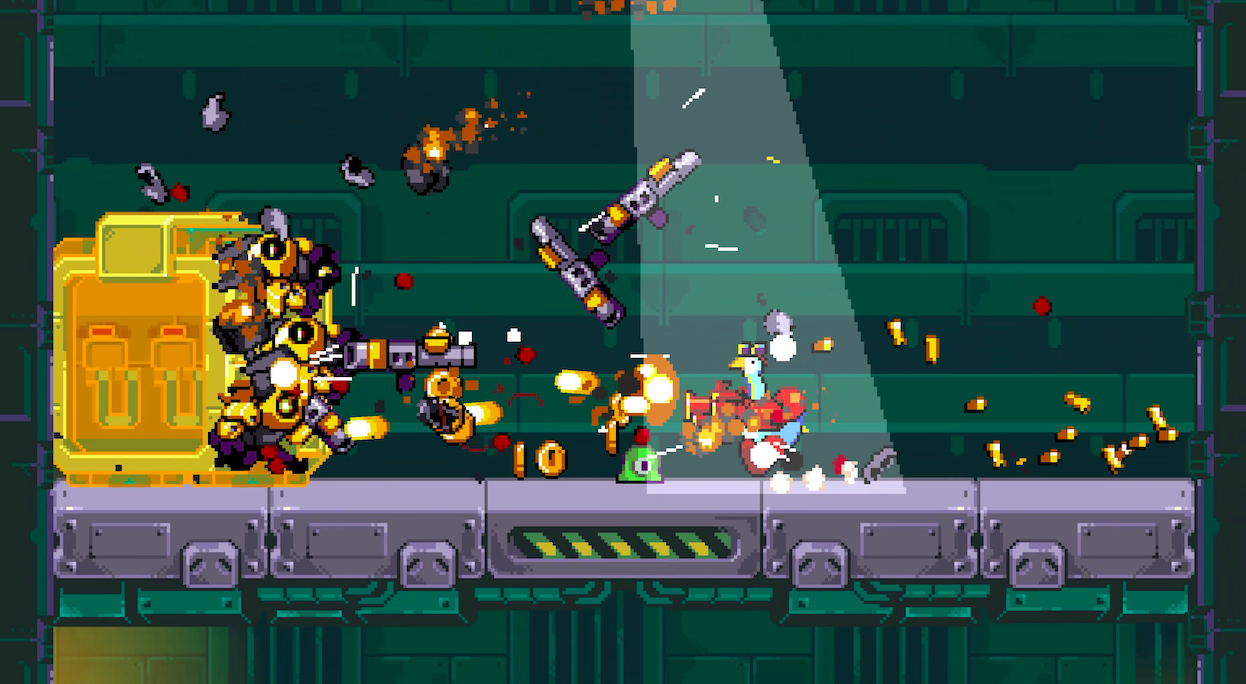 Image from Mighty Goose showing a boss fight