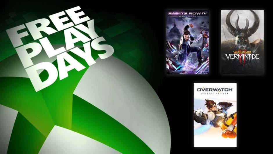 Xbox फ्री प्ले डेज ओव्हरवॉच सेंट्स रो IV वॉरहॅमर व्हर्मिन्टाइड 2