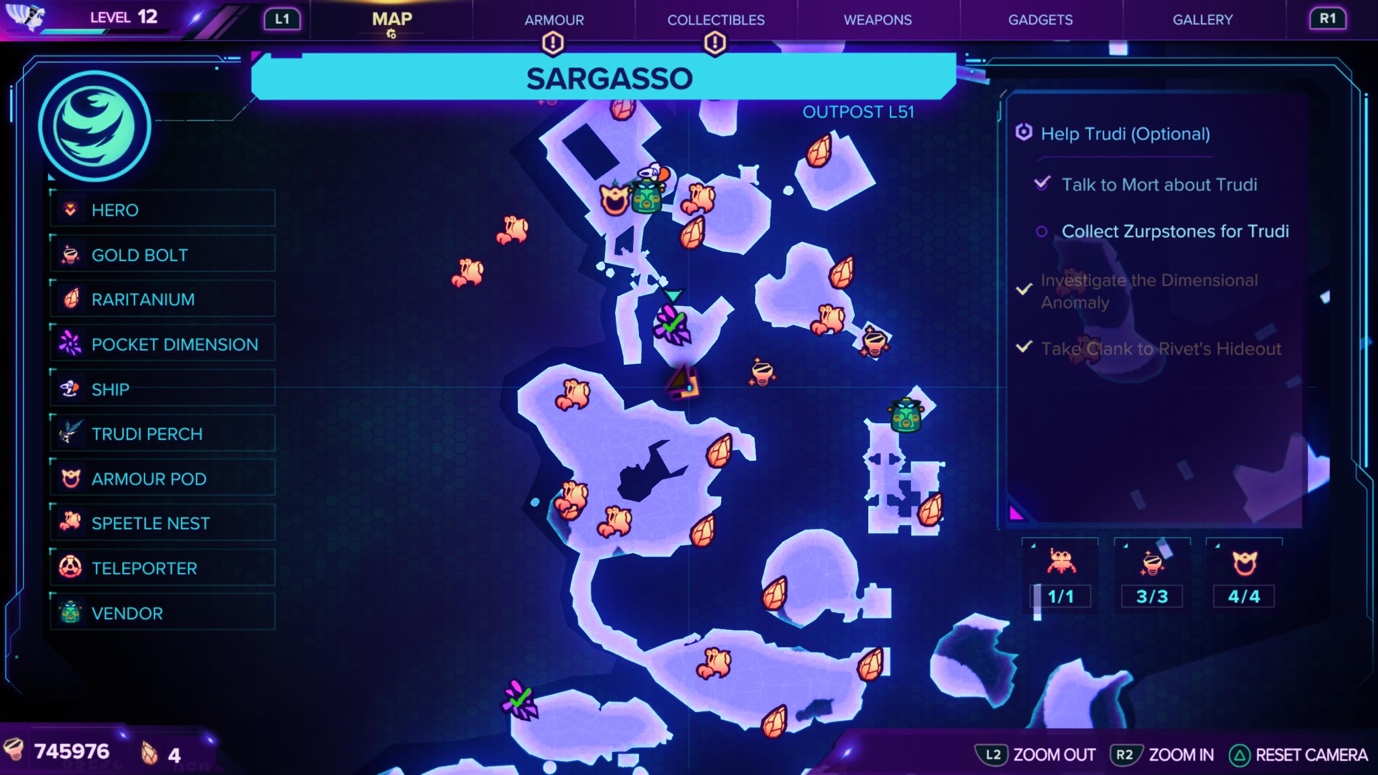 Ratchet & Clank: Bản đồ Rift Apart Sargasso và vị trí Craiggerbear