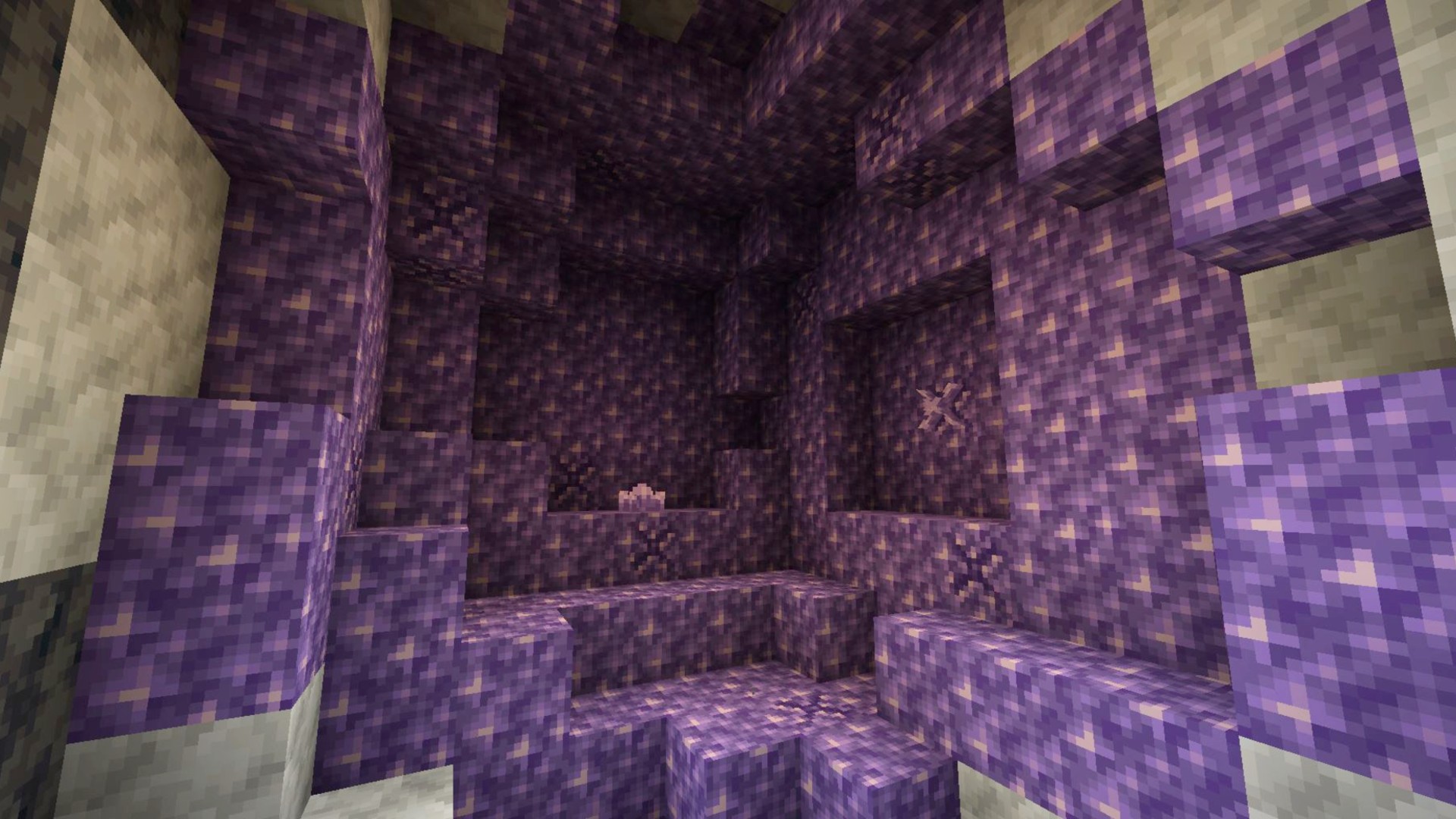 Minecraft Amethyst Geode Inside