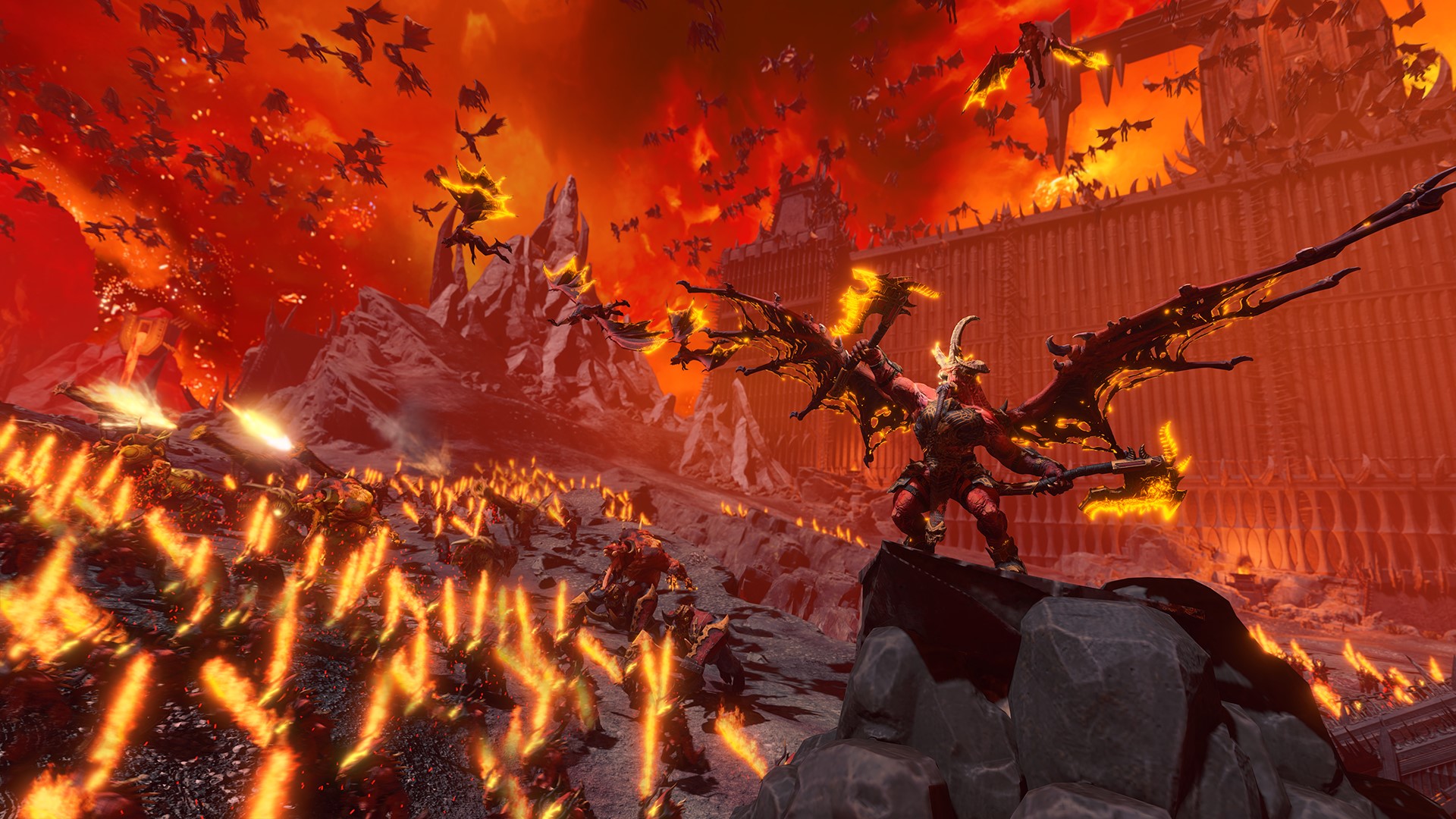 Total War: Warhammer 3's Daemons of Khorne kasampak logam salaku naraka