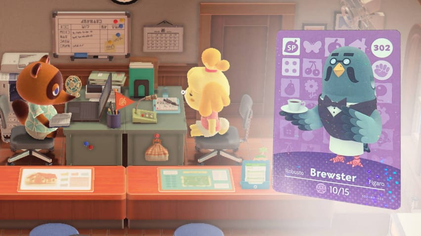 Animal Crossing datamine Brewster forsíðukort