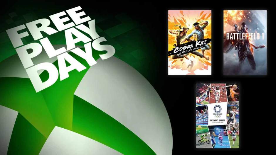 Xbox အခမဲ့ကစားသည့်နေ့များ- Cobra Kai၊ Battlefield 1၊ အိုလံပစ်ဂိမ်းတိုကျို 2020
