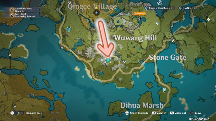 Genshin Impakt Chi Vun Guyun Side Quest Guide Wuwang Hill Thegamer