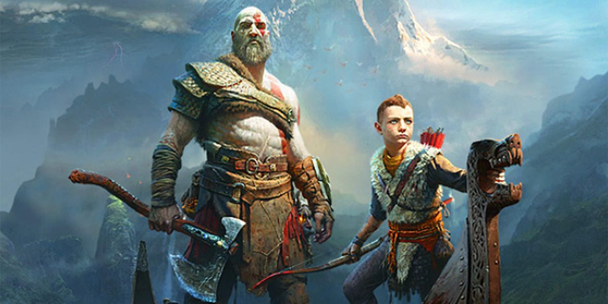 God of War Kratos og Atreus på en båd