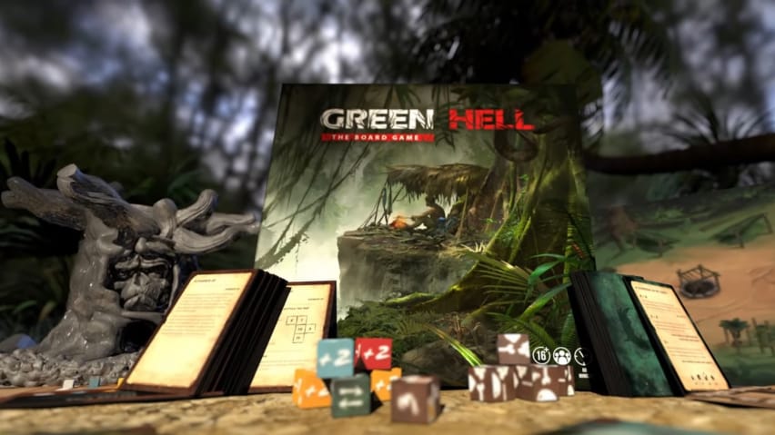 The box art seen for Green Hell The Board Game