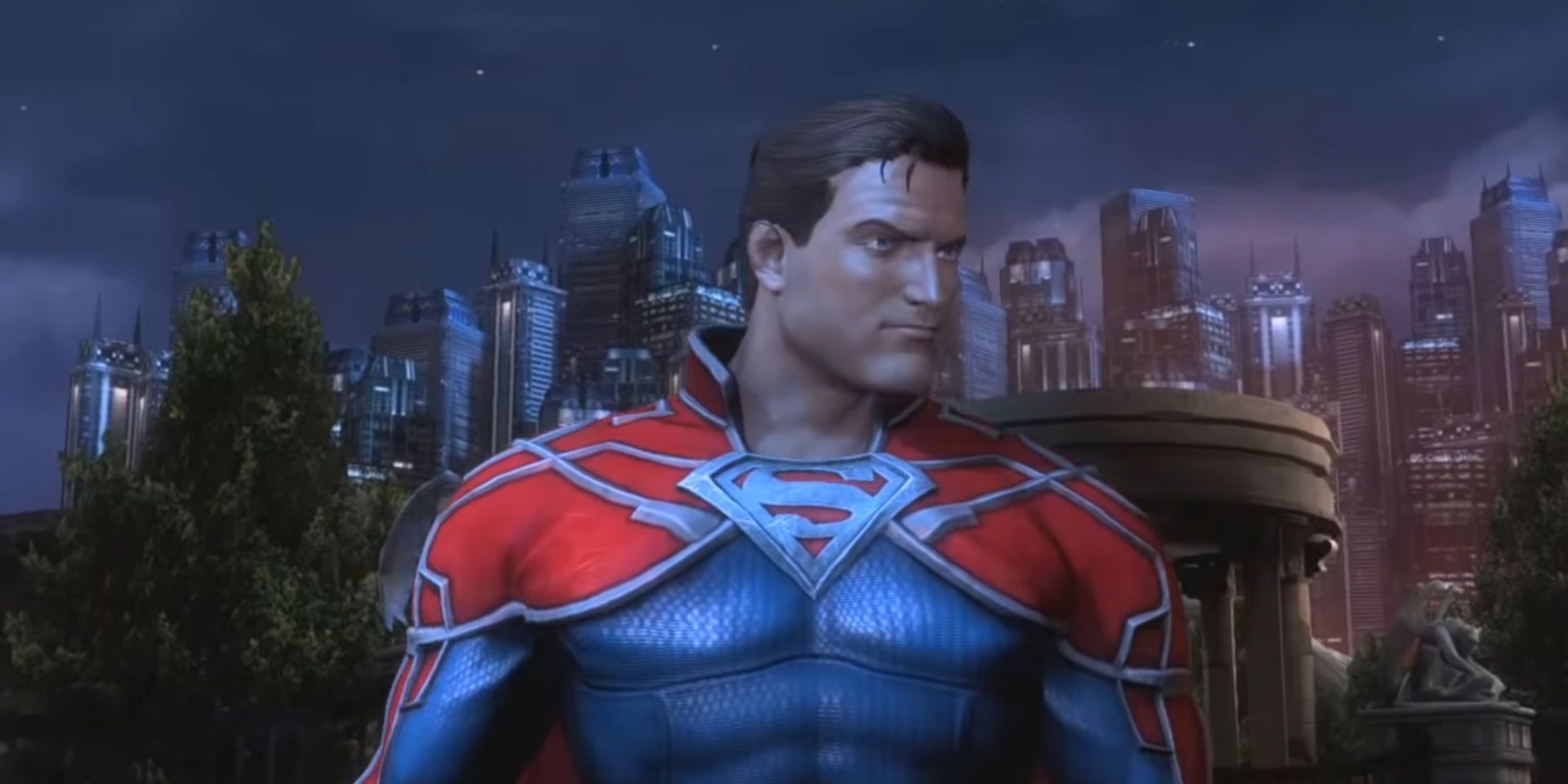 Ko te Injustice Gods among us Superman in his Godfall Uniform