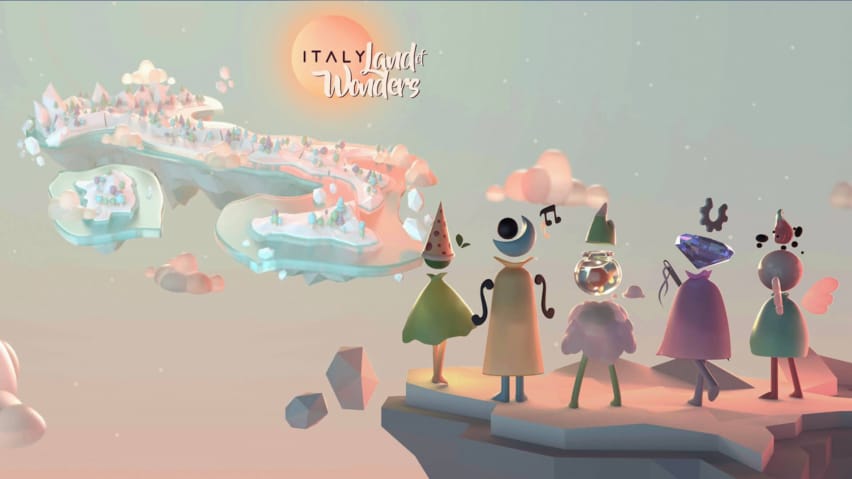 Uma imagem de banner para o videogame do governo italiano Italy: Land of Wonders